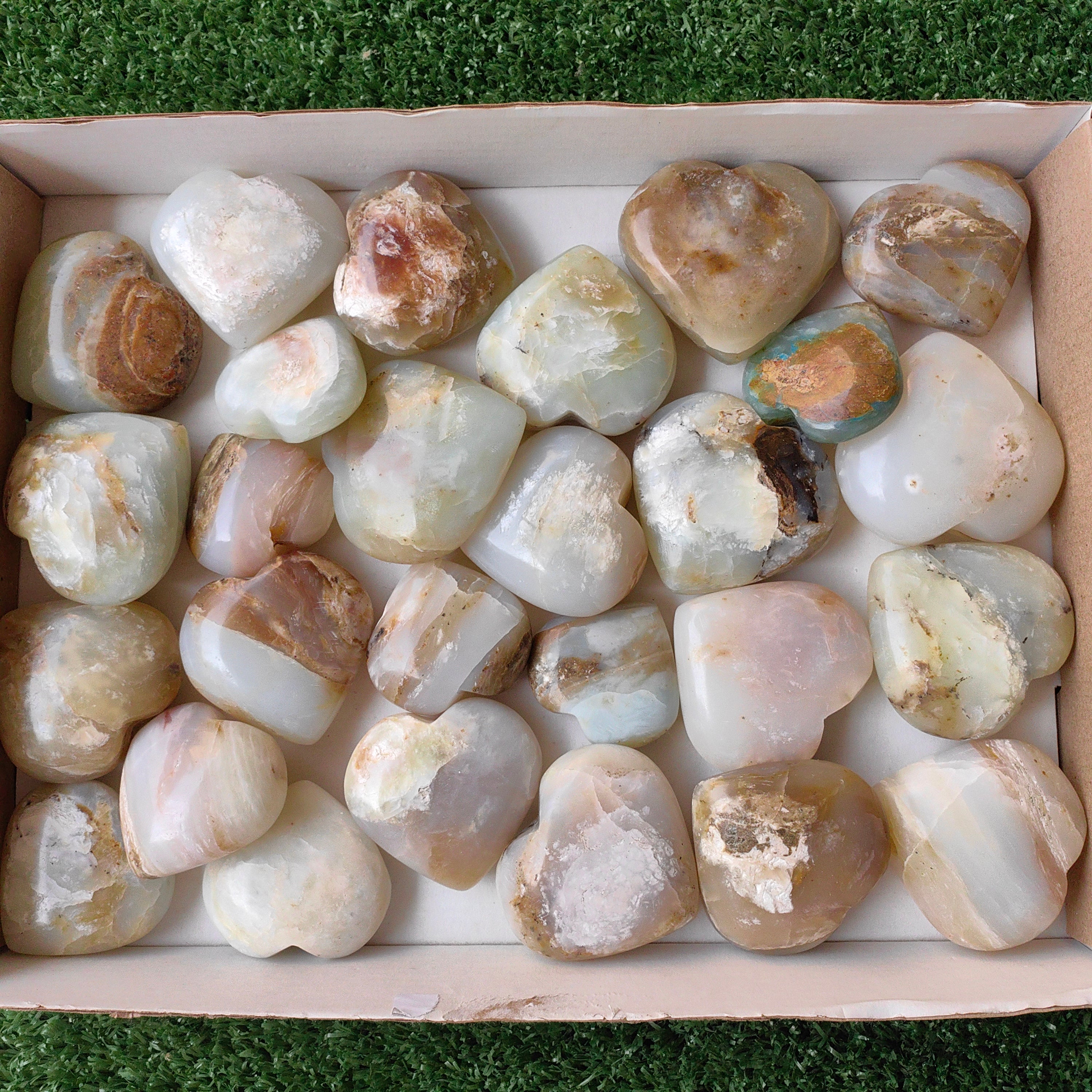 27 pc blue opal hearts
