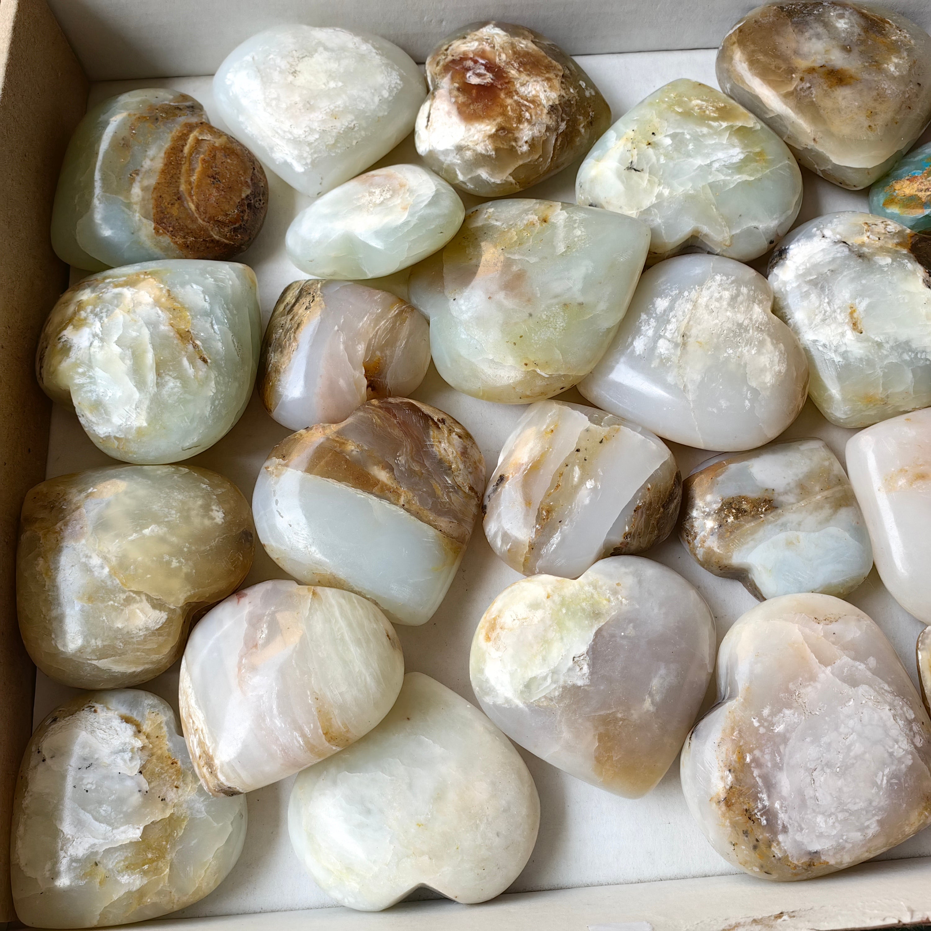 27 pc blue opal hearts