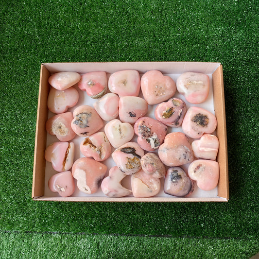 26 pc pink opal hearts