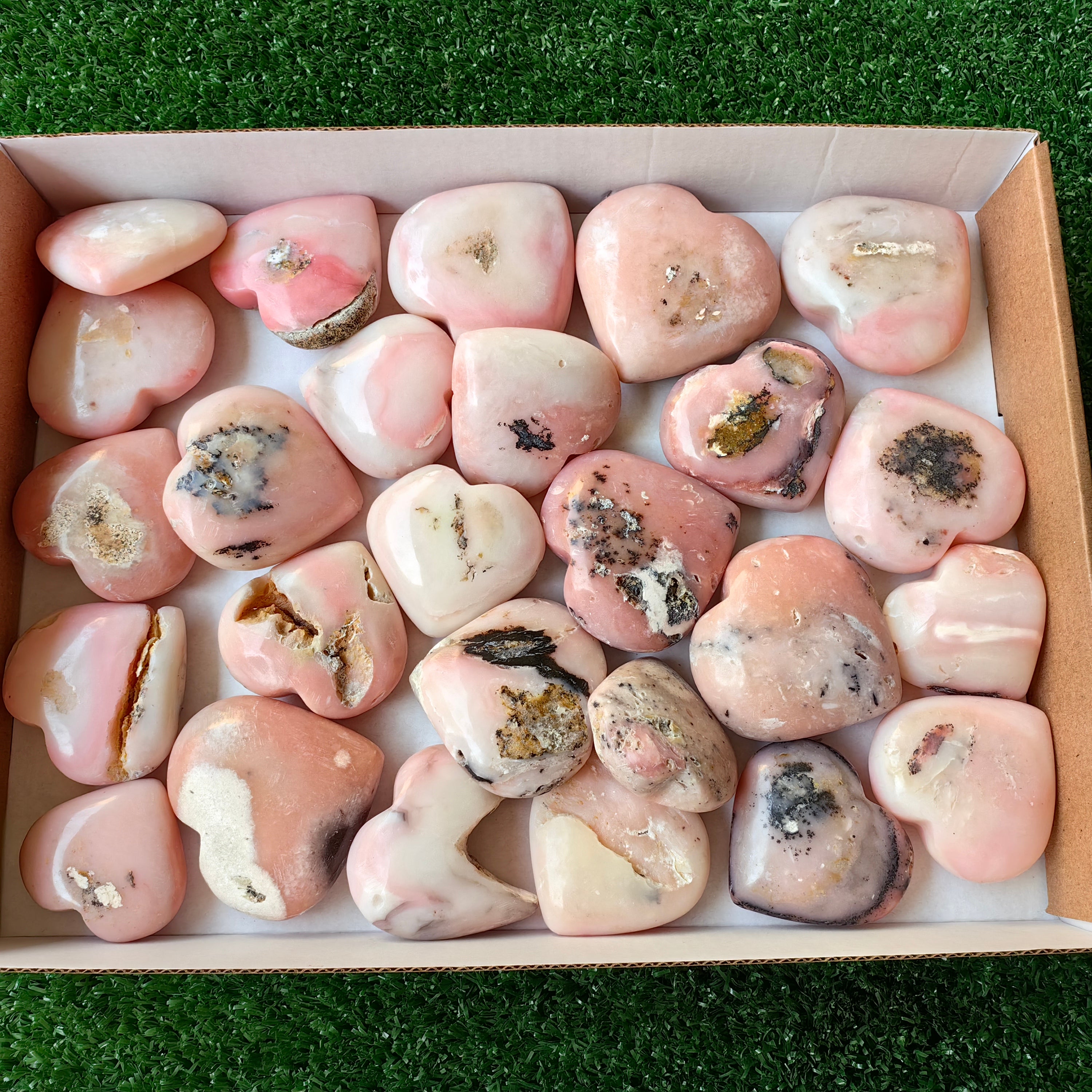26 pc pink opal hearts
