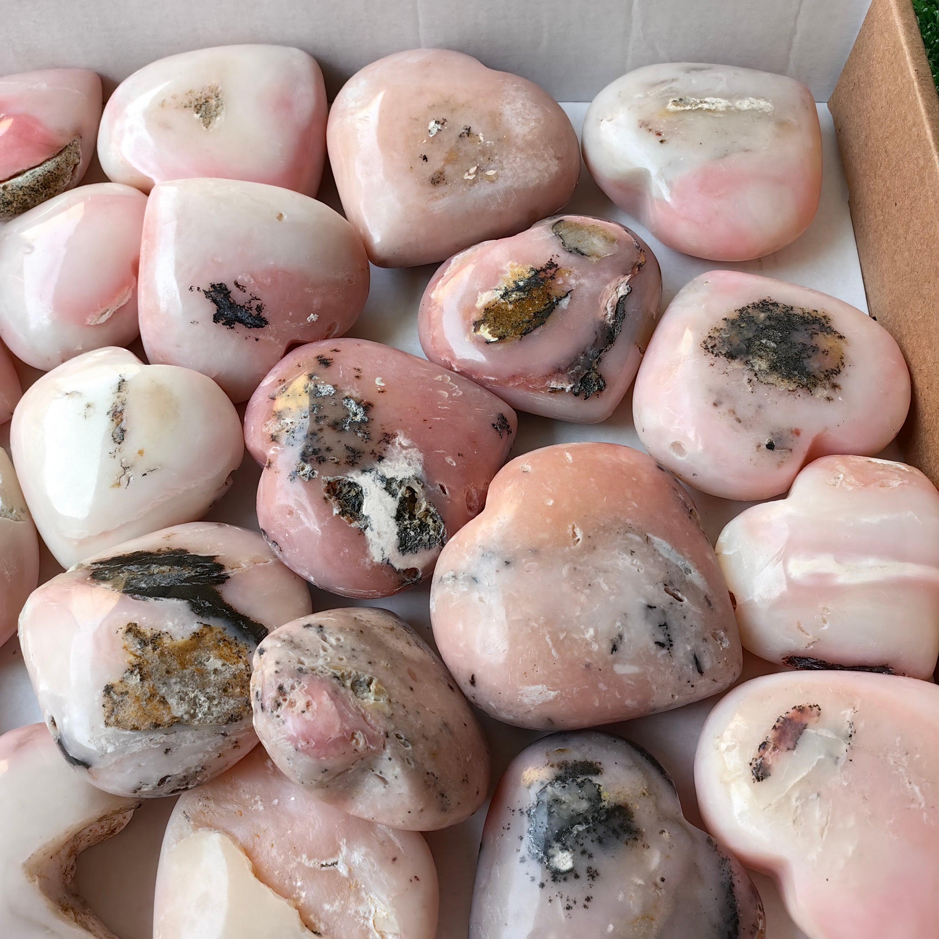 26 pc pink opal hearts