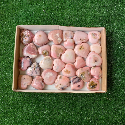 28 pc pink opal hearts