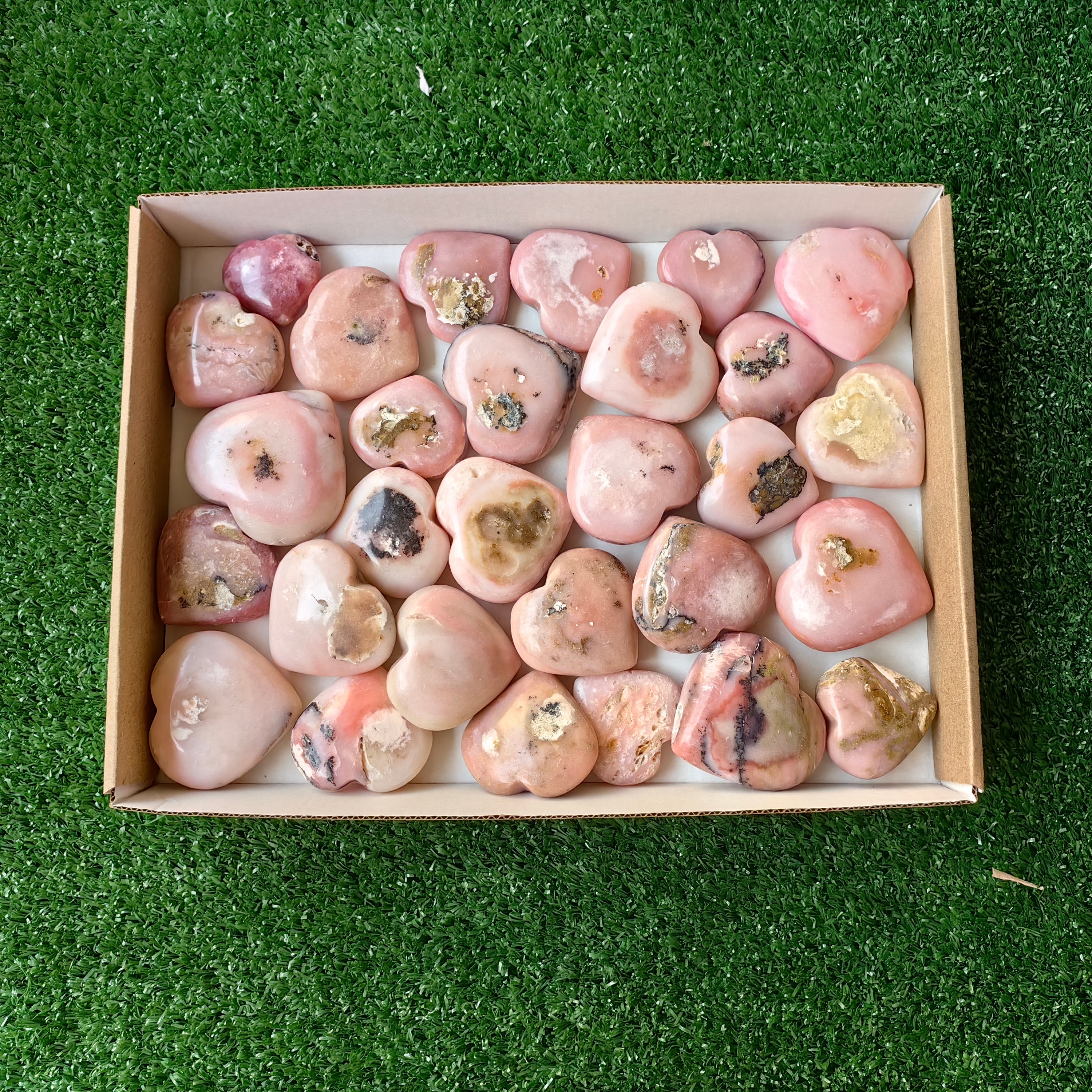 29 pc pink opal hearts