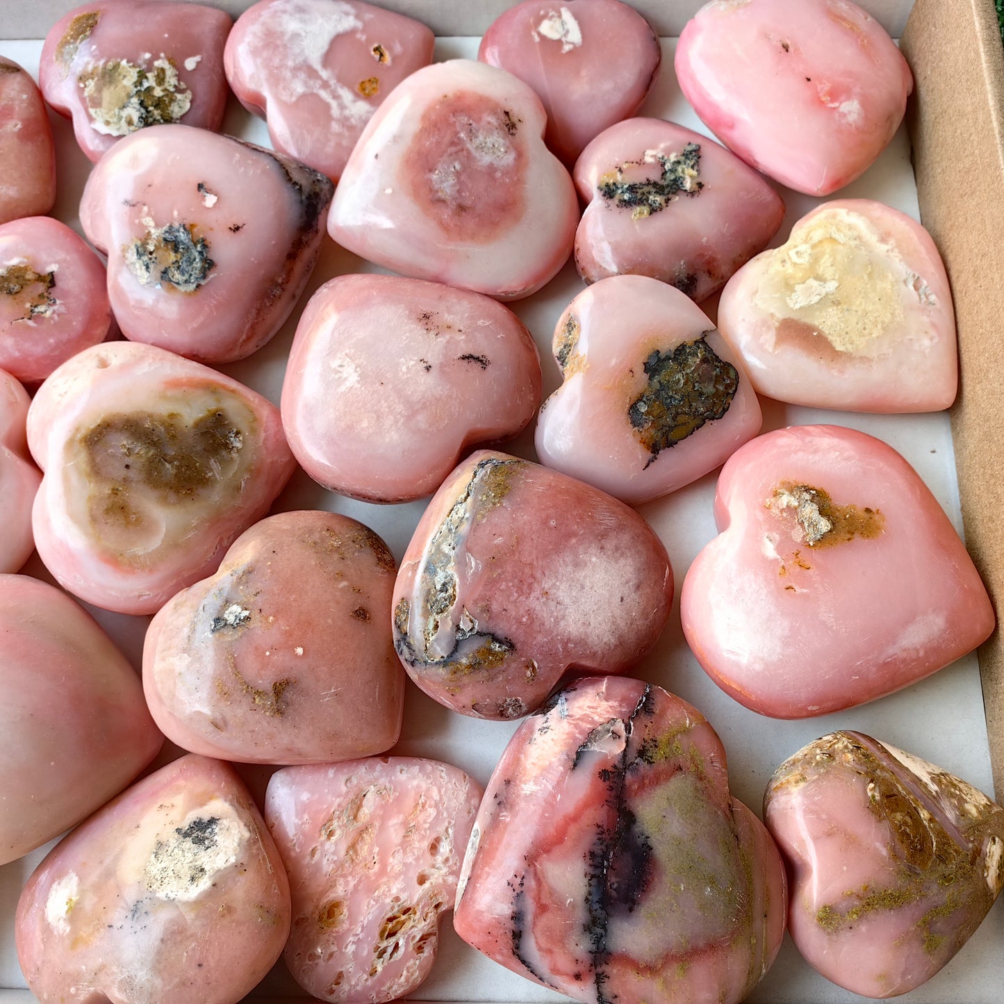 29 pc pink opal hearts