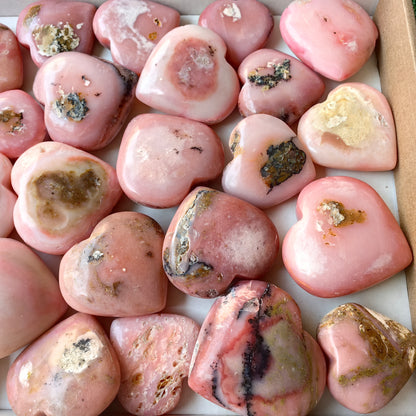 29 pc pink opal hearts
