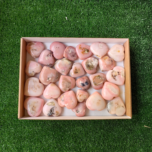 27 pc pink opal hearts