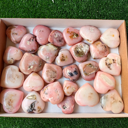 27 pc pink opal hearts