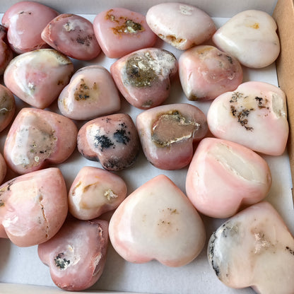 27 pc pink opal hearts