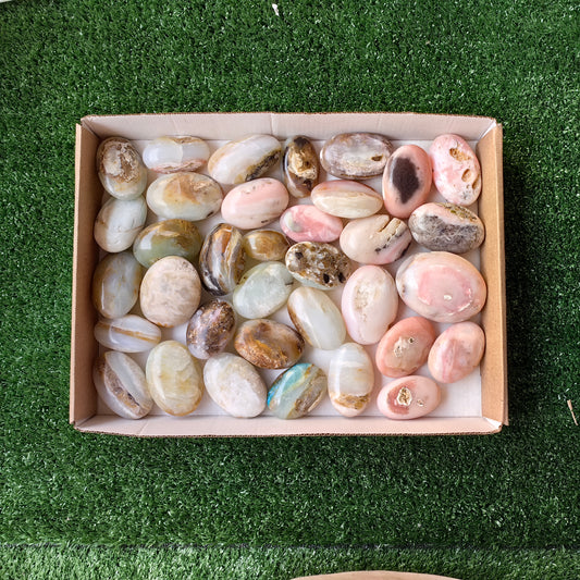 35 pc pink opal & blue opal palms