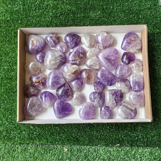 38 pc amethyst hearts