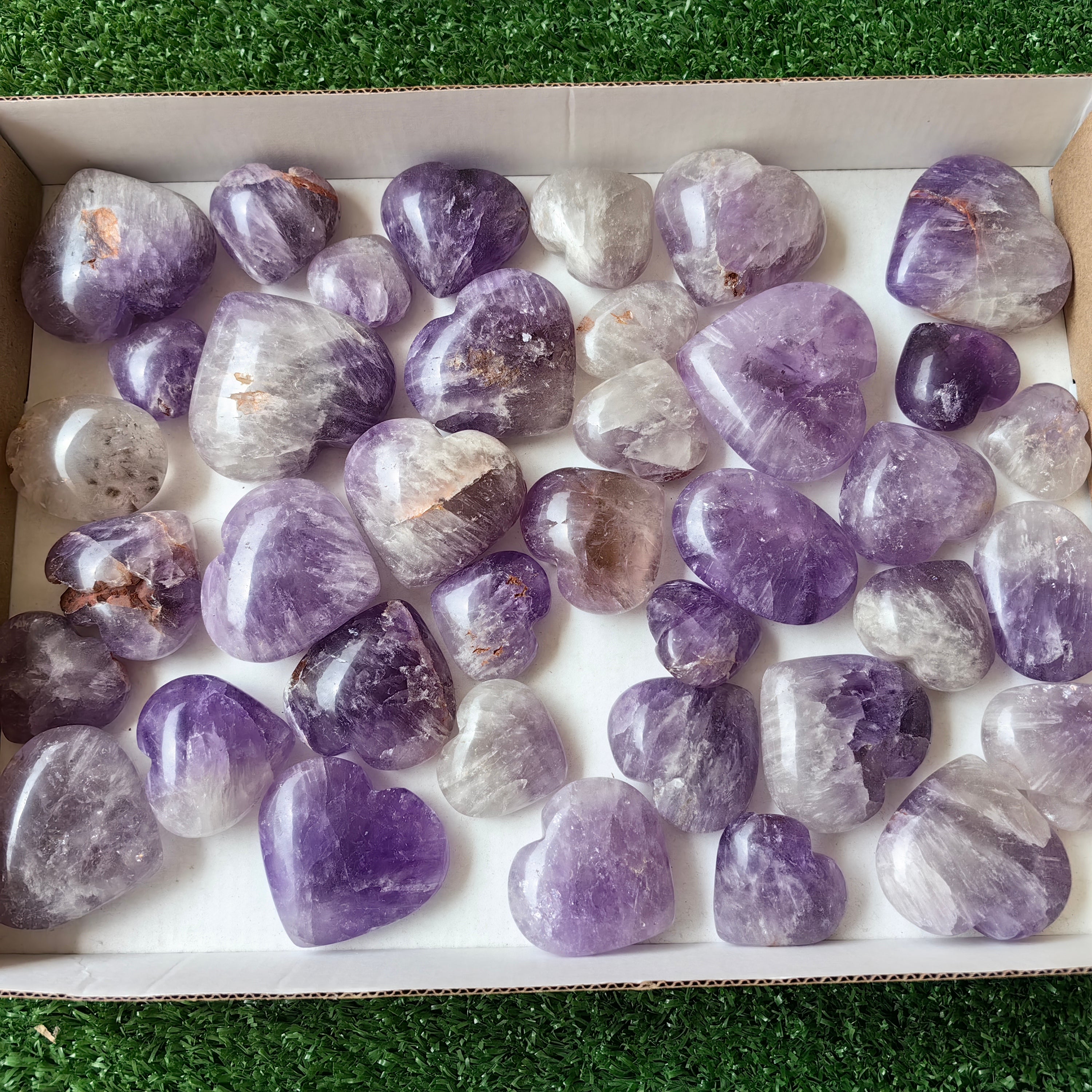 38 pc amethyst hearts