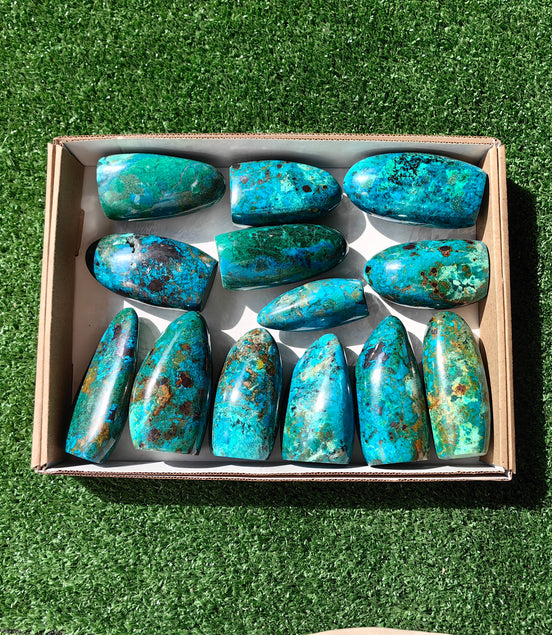 13 pc chrysocolla free forms