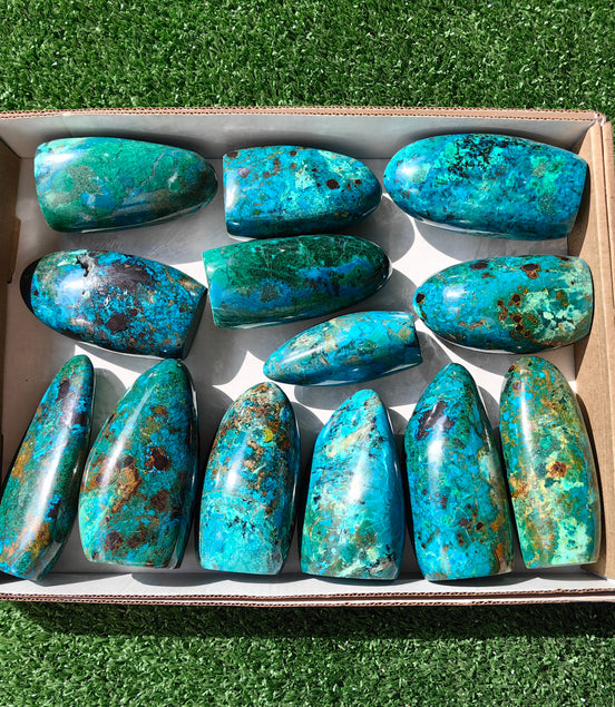 13 pc chrysocolla free forms