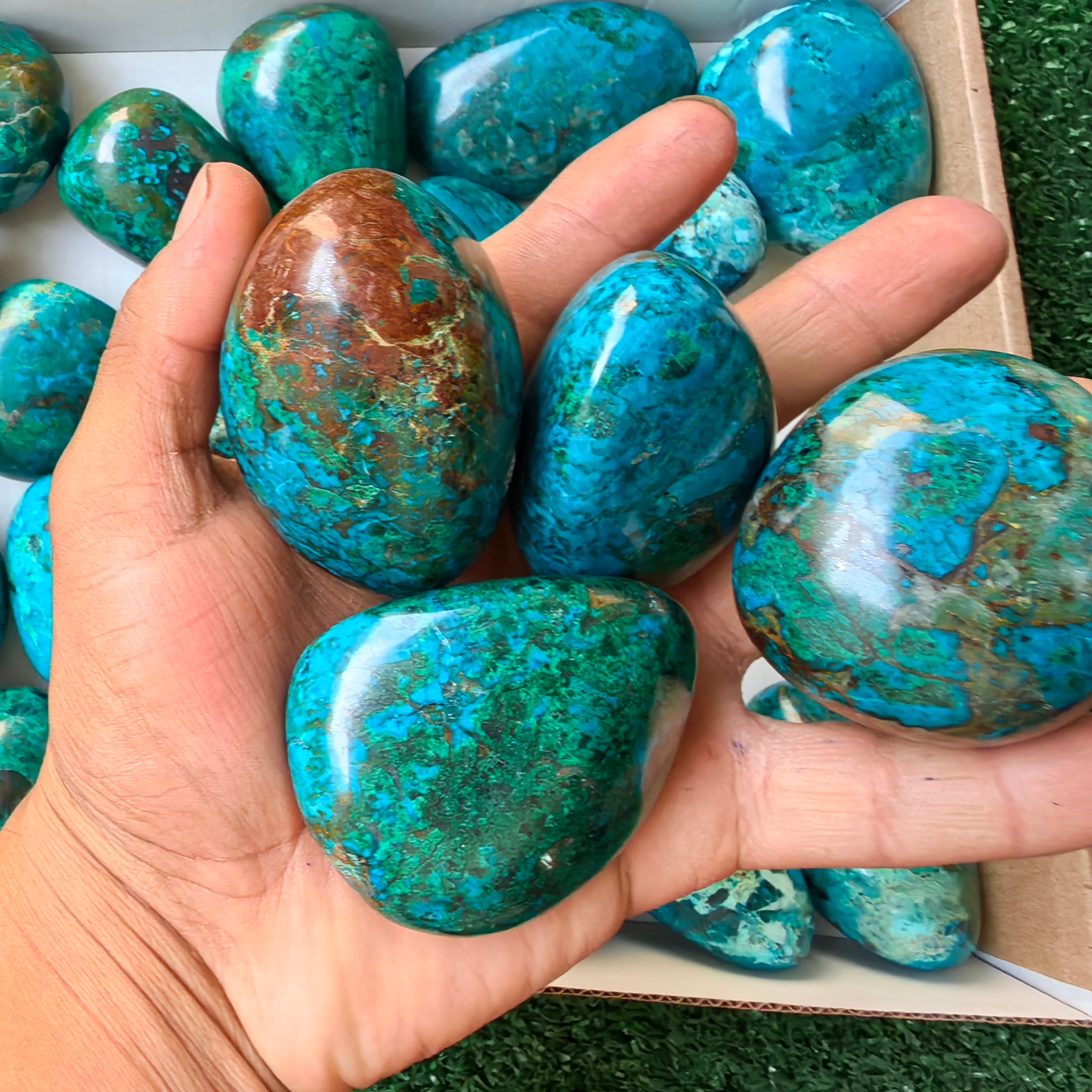 27 pc chrysocolla free forms