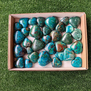 32 pc chrysocolla hearts