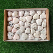 35 pc mangano calcite hearts