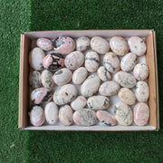 34 pc mangano calcite with rhodonite palms