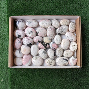 34 pc mangano calcite with rhodonite palms
