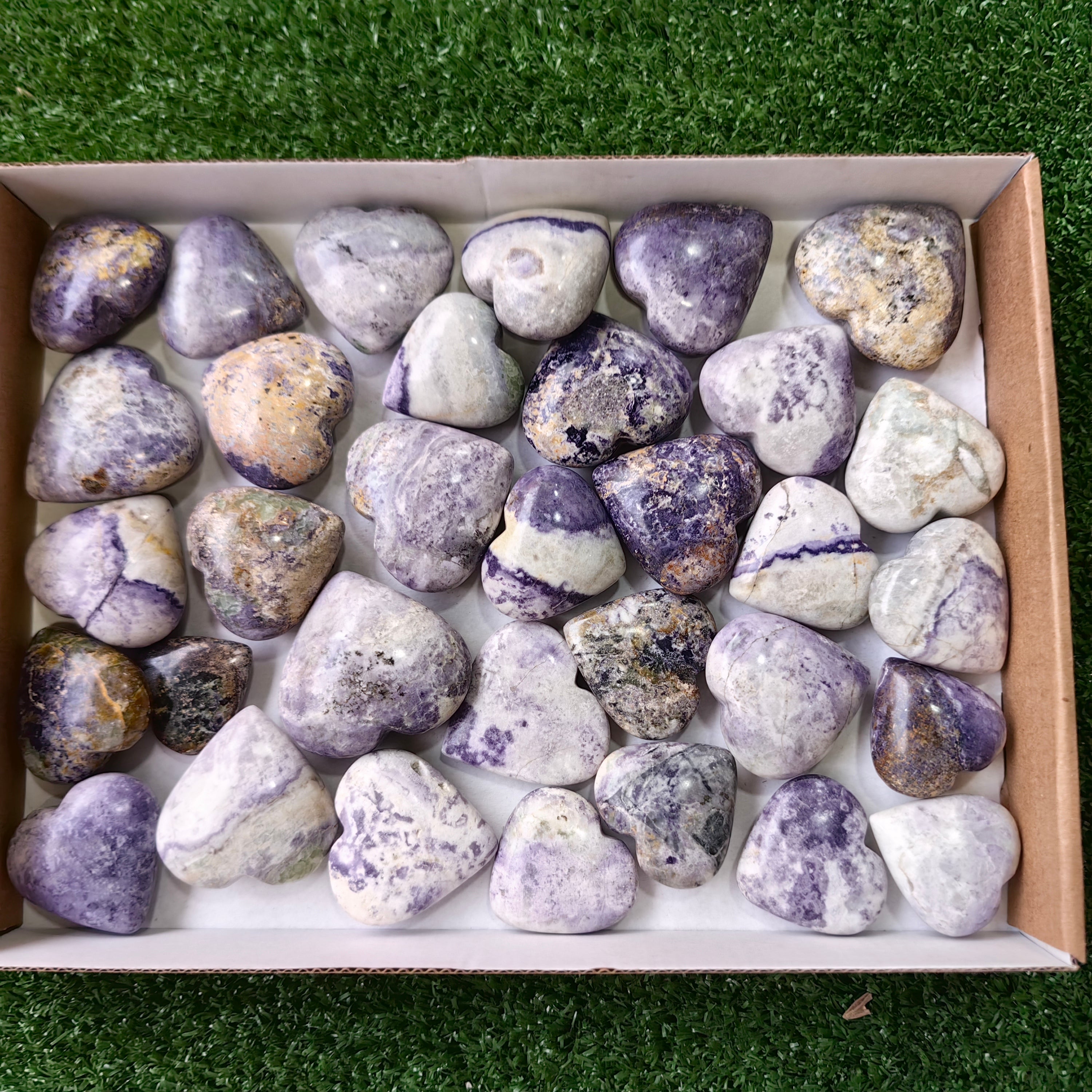 32 pc bolivianite hearts