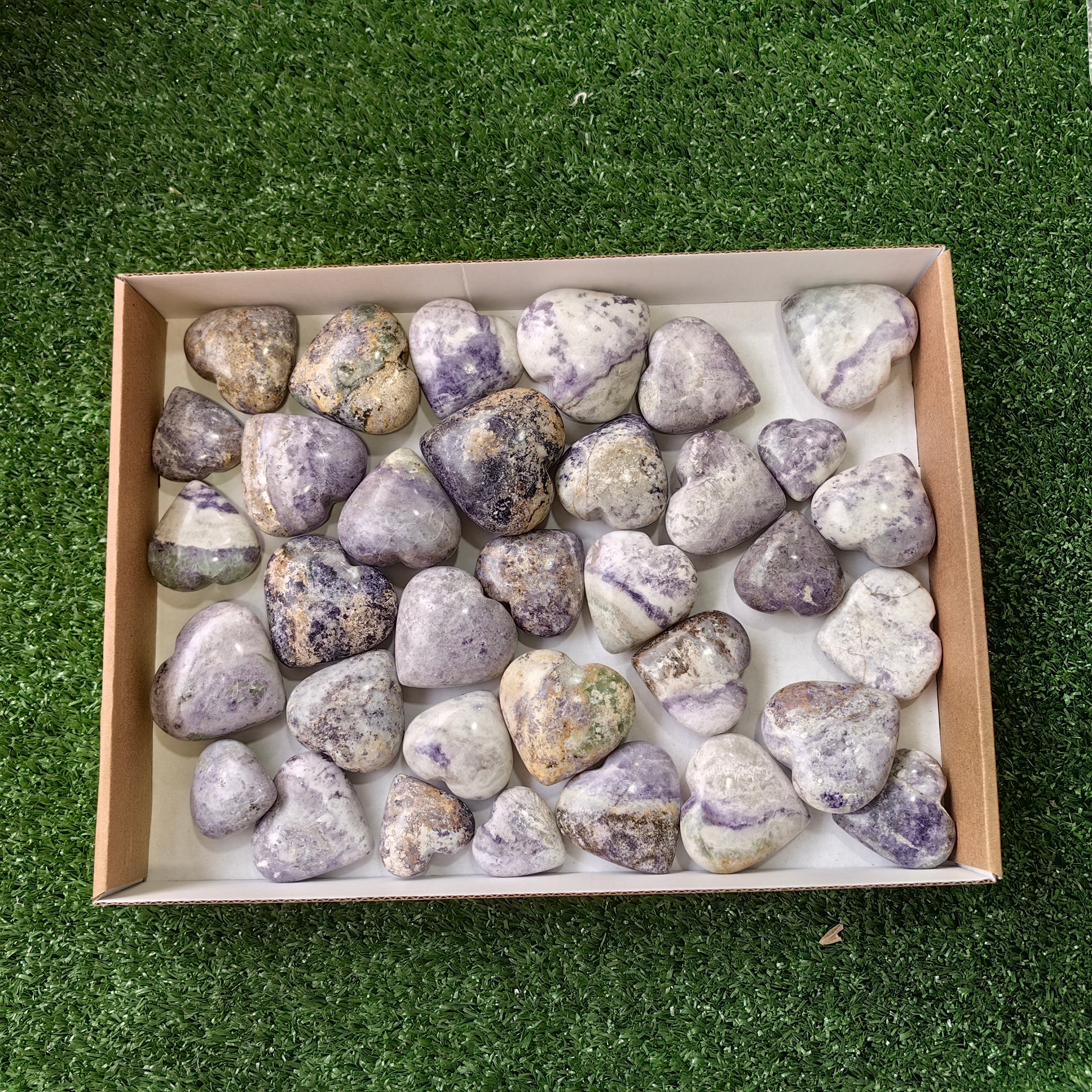 34 pc bolivianite hearts