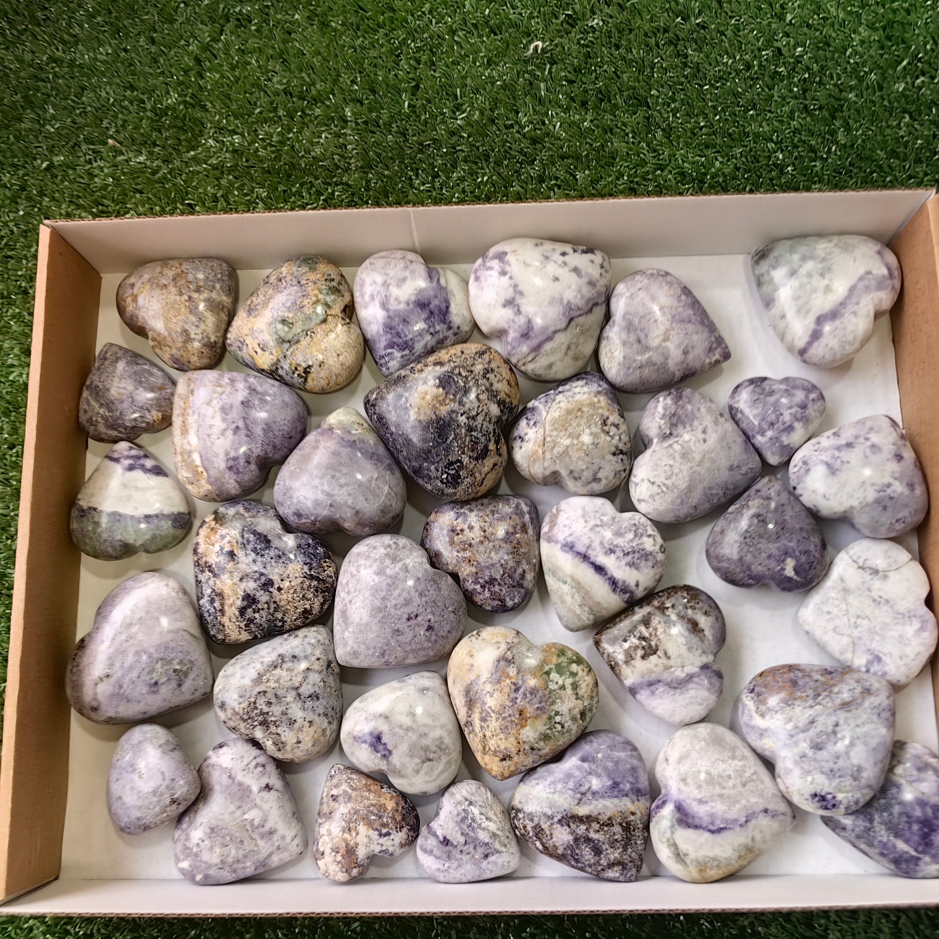 34 pc bolivianite hearts