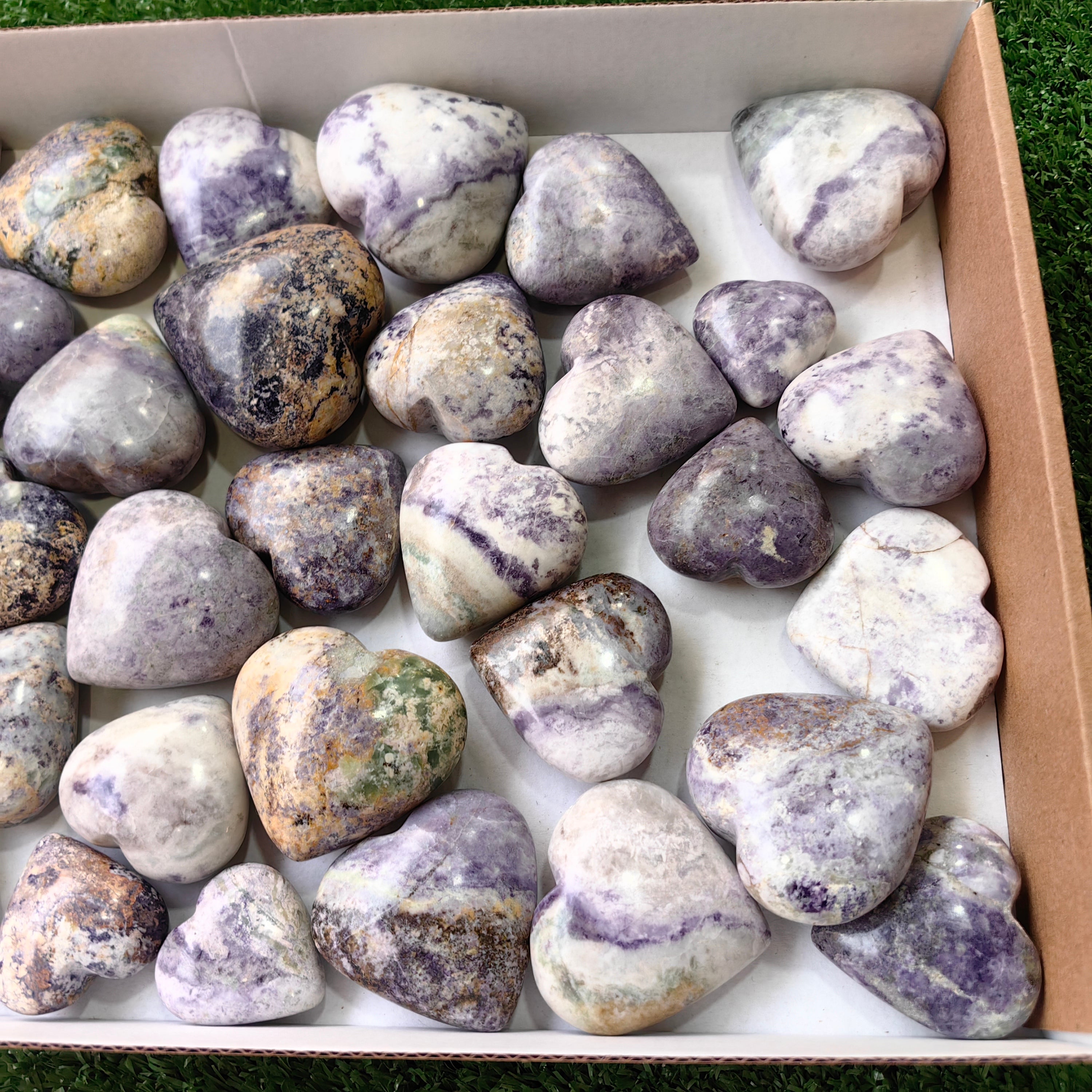 34 pc bolivianite hearts