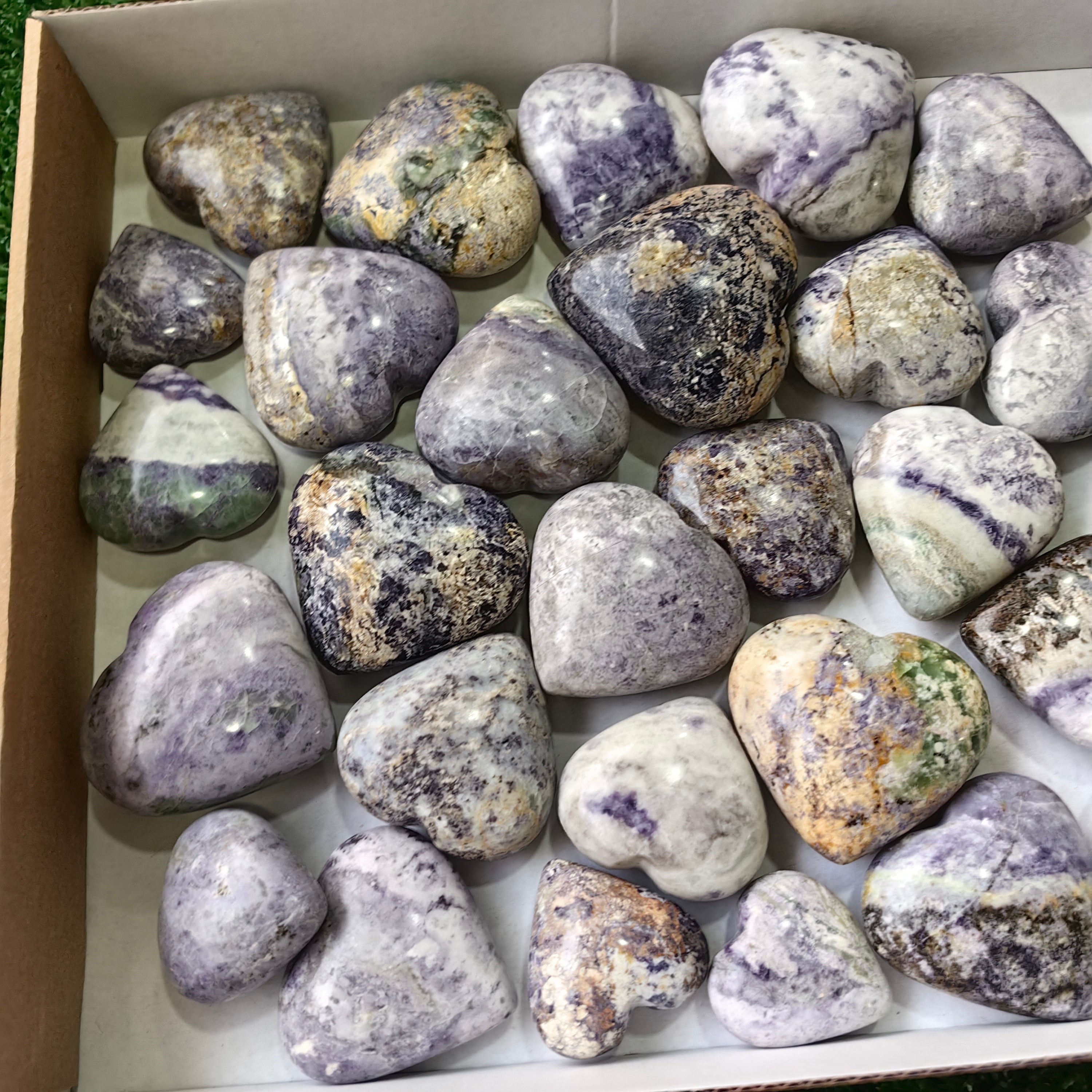 34 pc bolivianite hearts