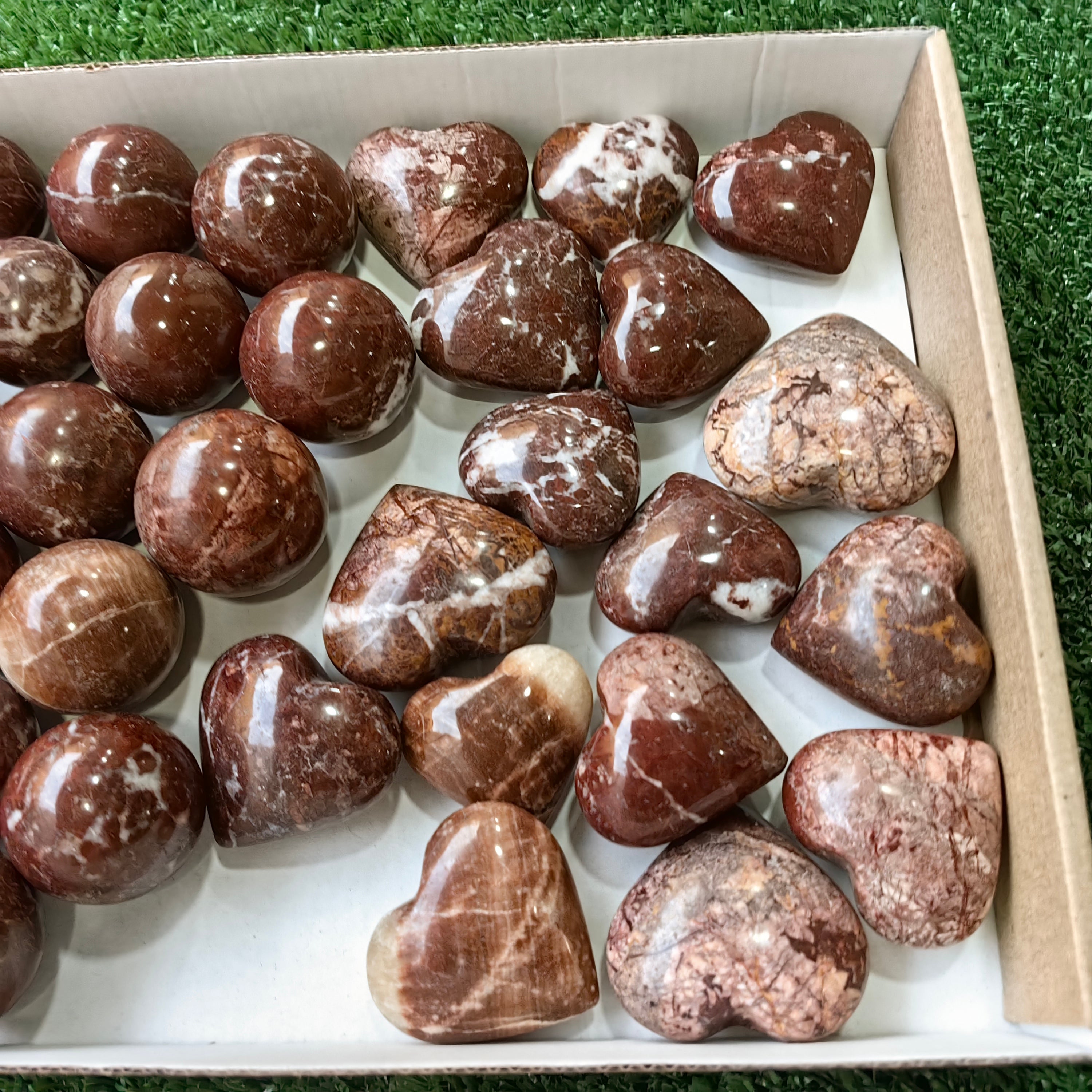35 pc red onix sphere & hearts