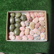 33 pc epidote & pink opal palms