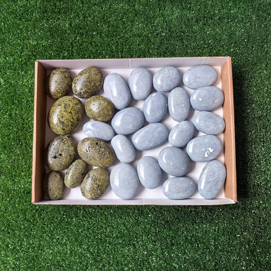 28 pc epidote & angelite palm