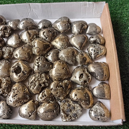 56 pc pyrite spheres & hearts