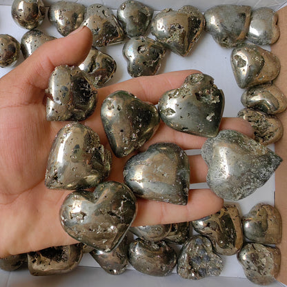 56 pc pyrite spheres & hearts