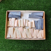 32 pc angelite & mangano calcite towers