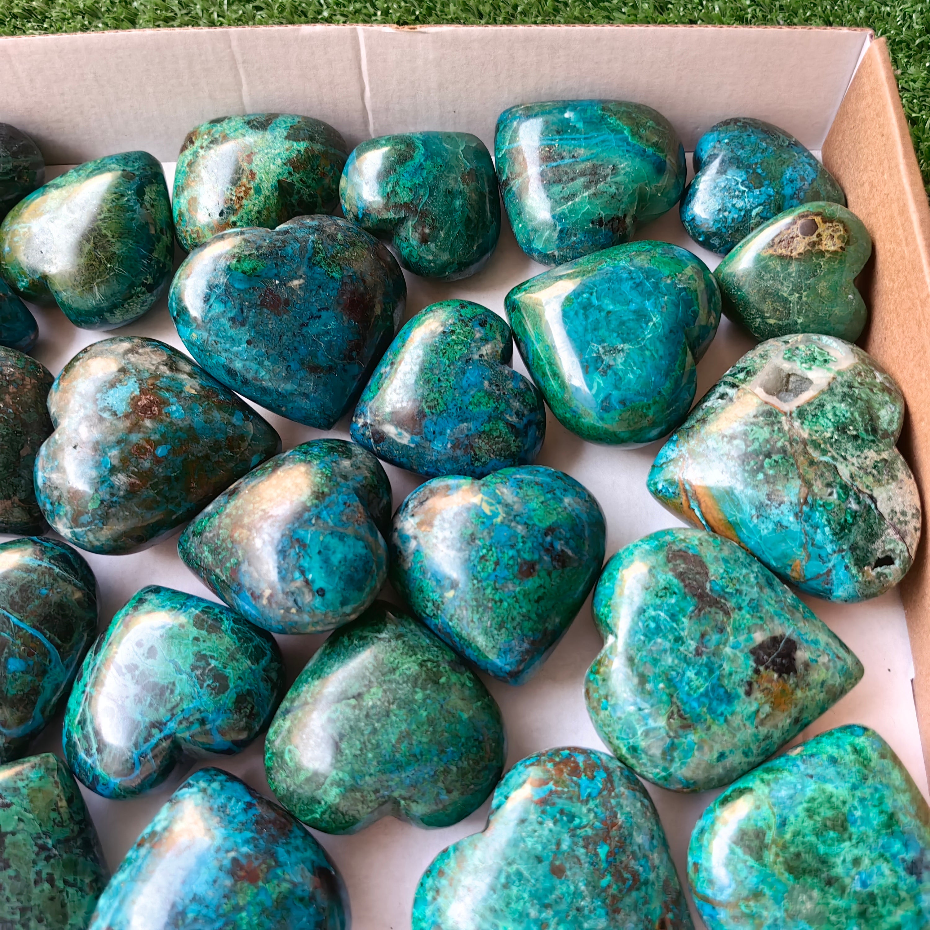 30 pc chrysocolla hearts