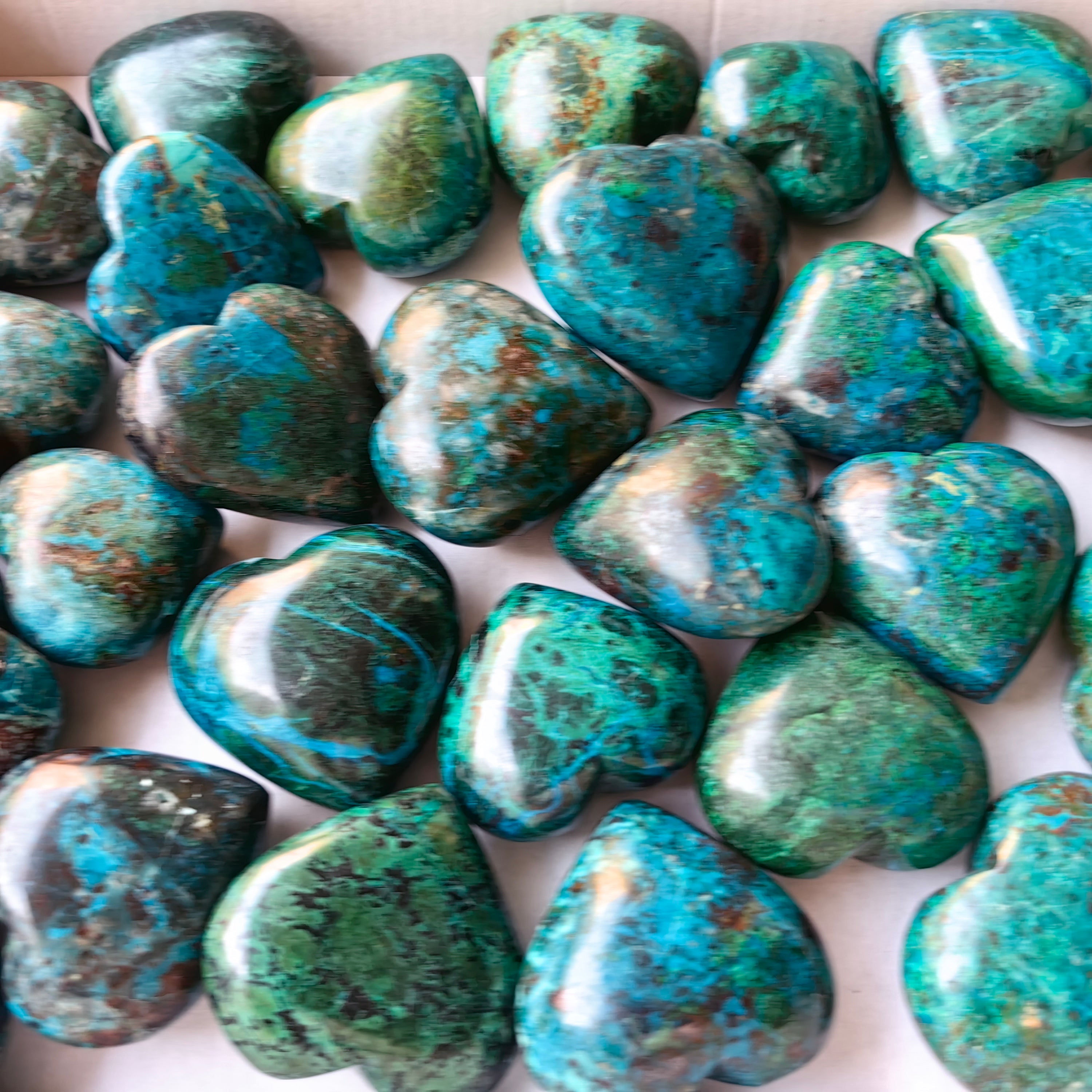 30 pc chrysocolla hearts