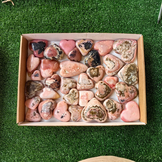 33 pc pink opal hearts