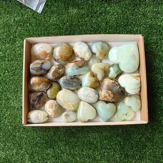 28 pc blue opal mixted palms and hearts