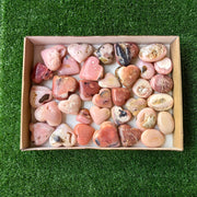 34 pc pink opal hearts & palms