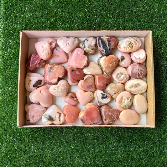 34 pc pink opal hearts & palms
