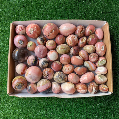48 pc pink opal spheres and eggs