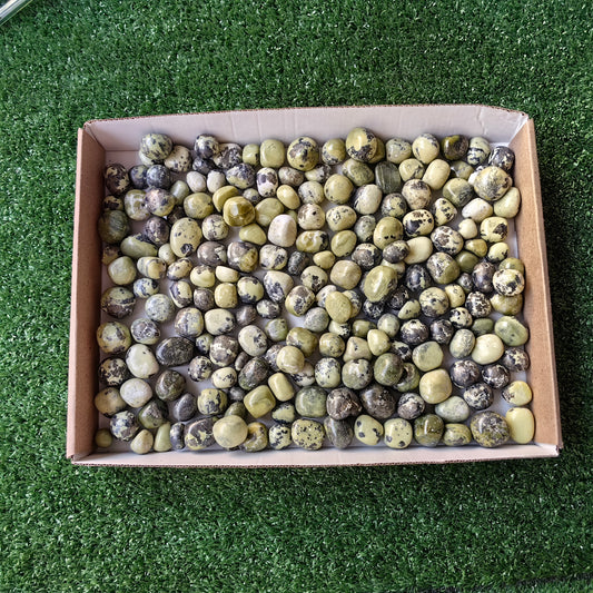 2 kg tumbled green serpentine