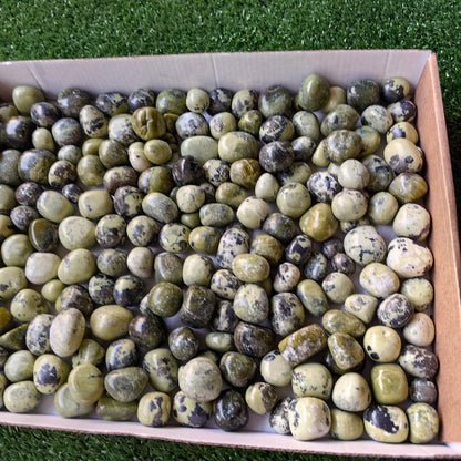 2 kg tumbled green serpentine