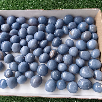 2 kg tumbled blue angelite