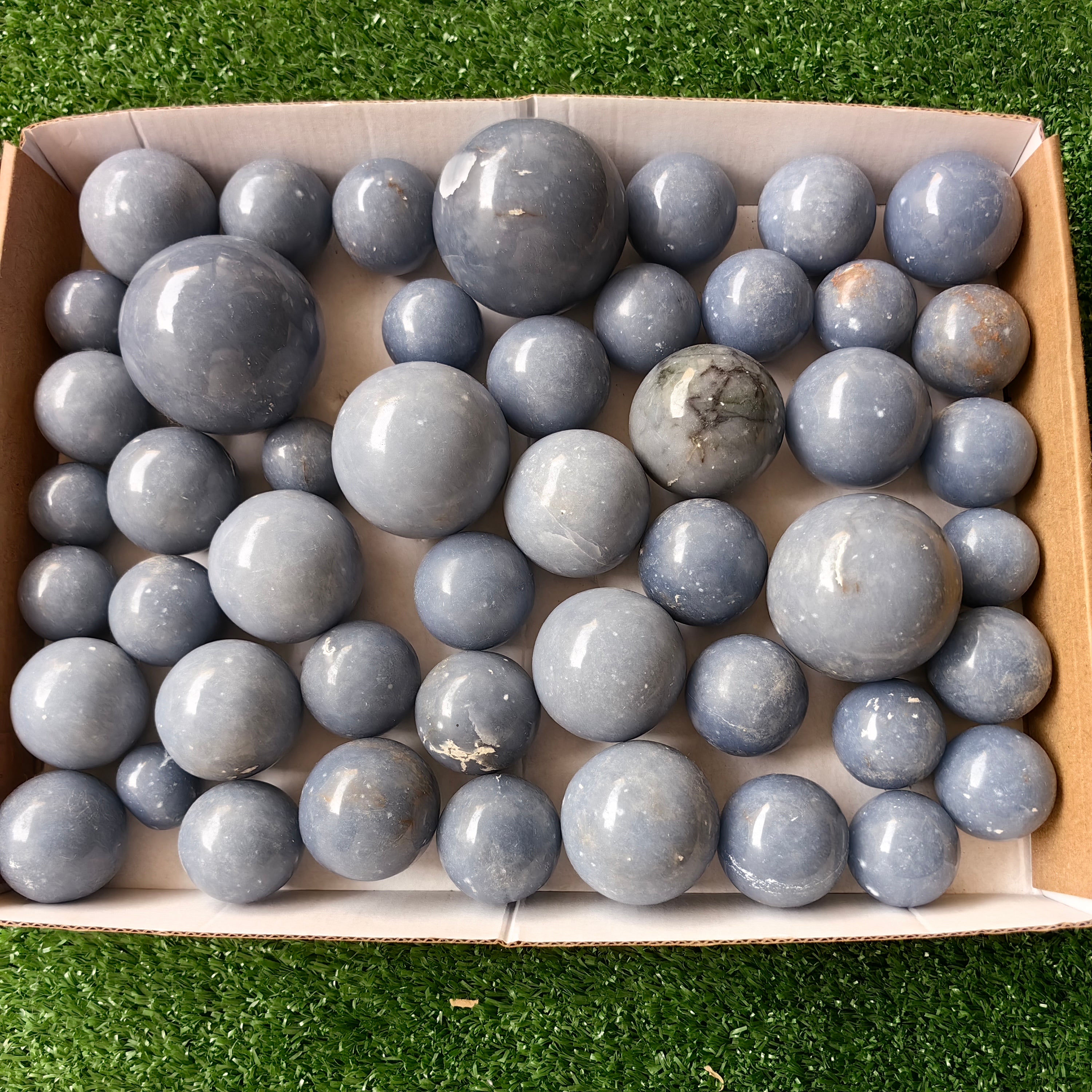 48 pc angelite spheres