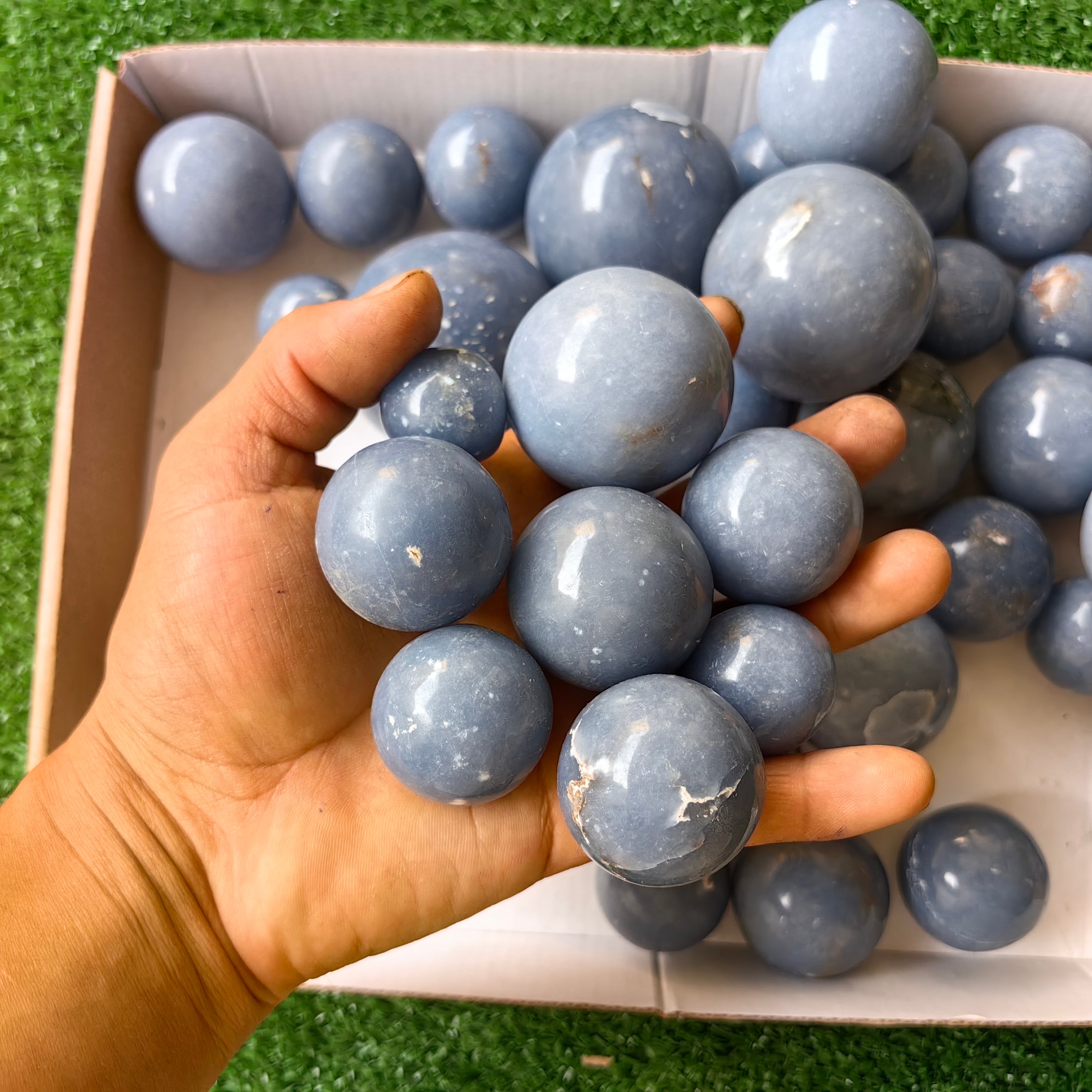 48 pc angelite spheres