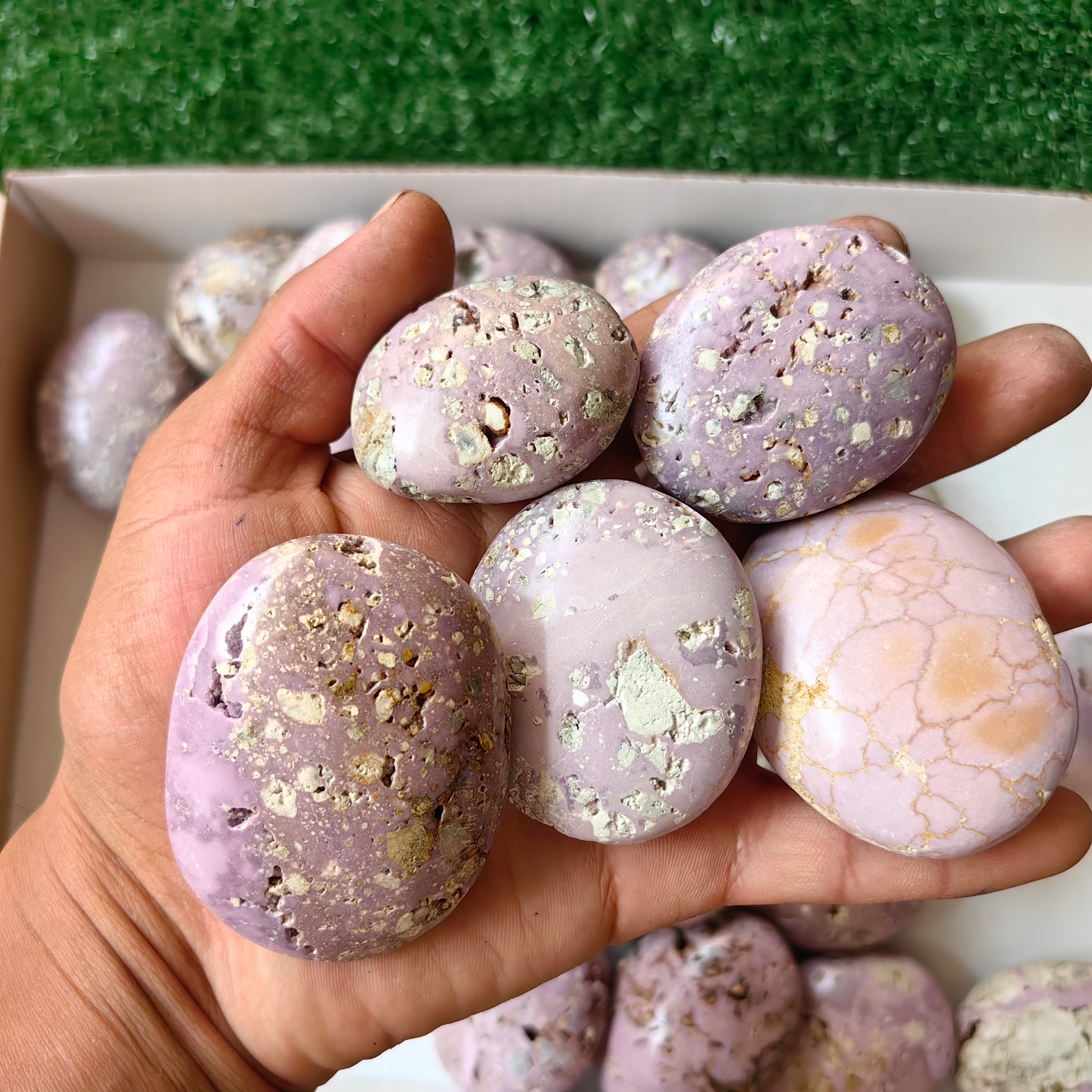 29 pc phosphosiderite drusy palms