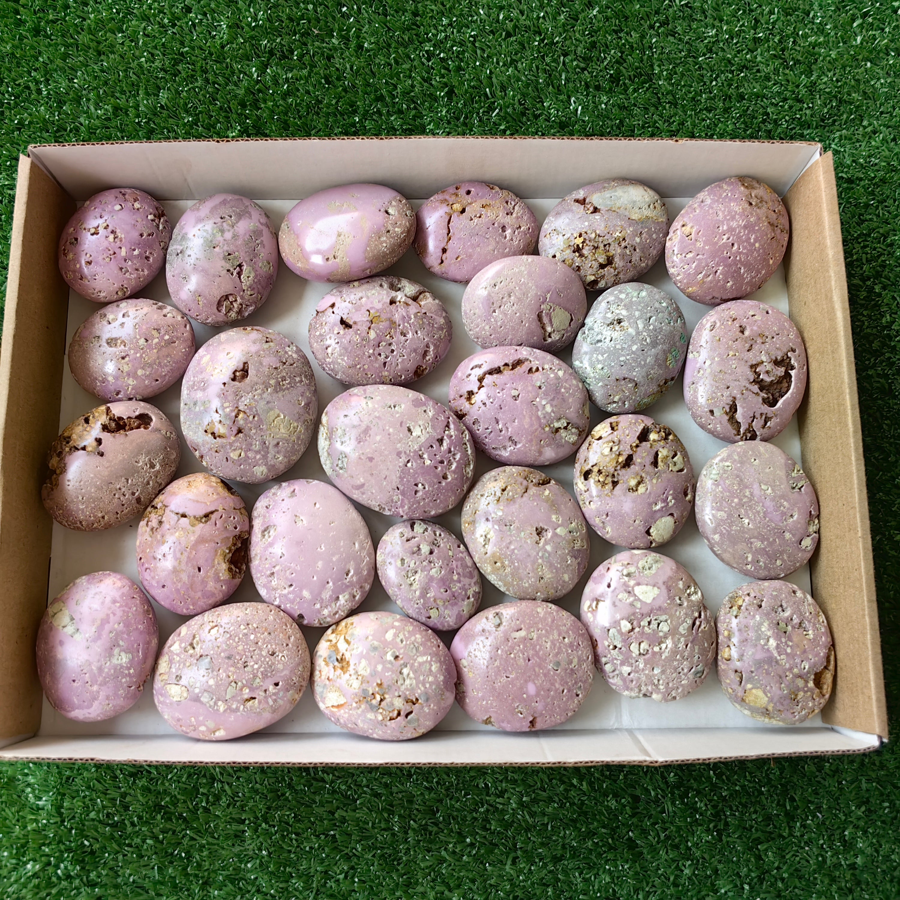 27 pc phosphosiderite drusy palms