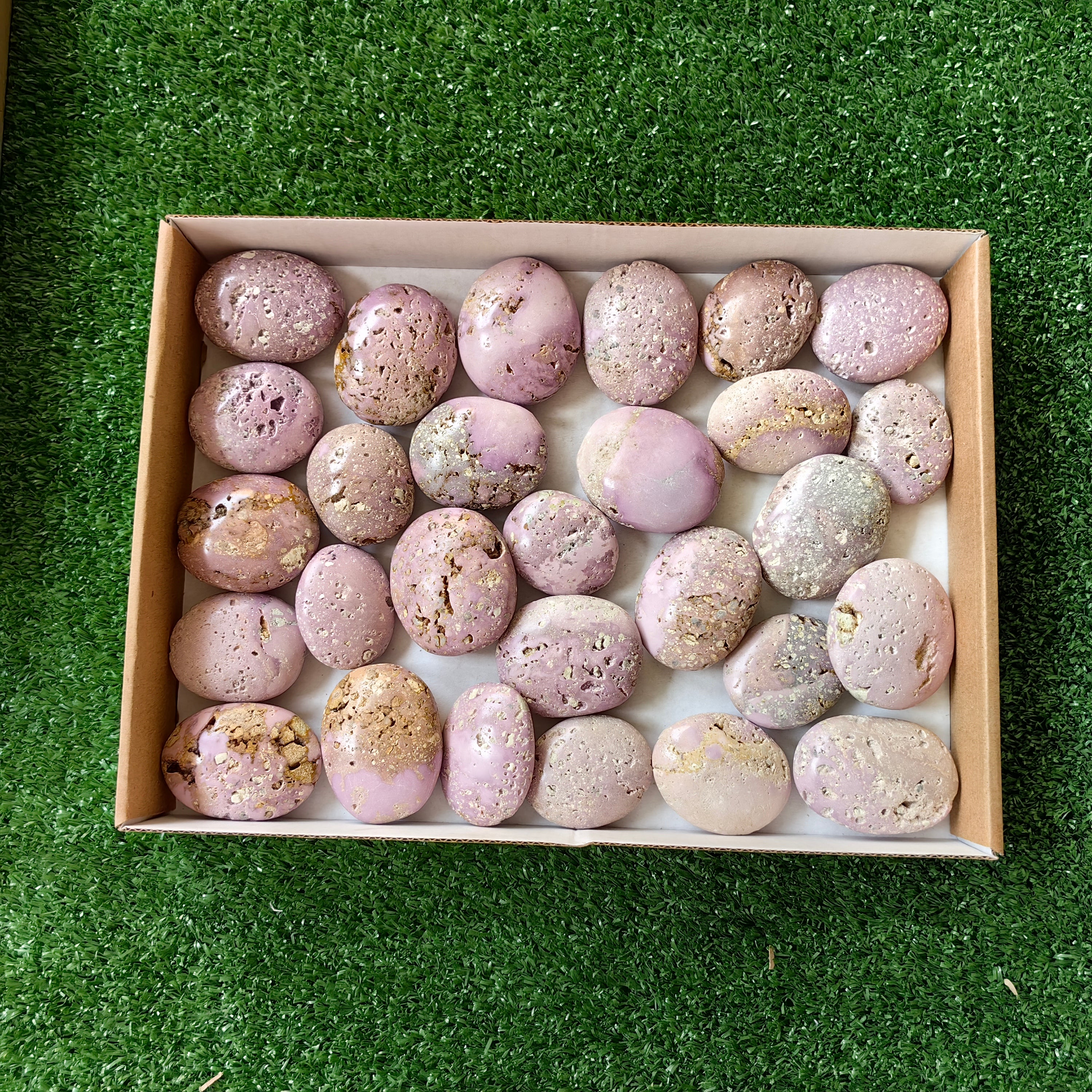 28 pc phosphosiderite drusy palms