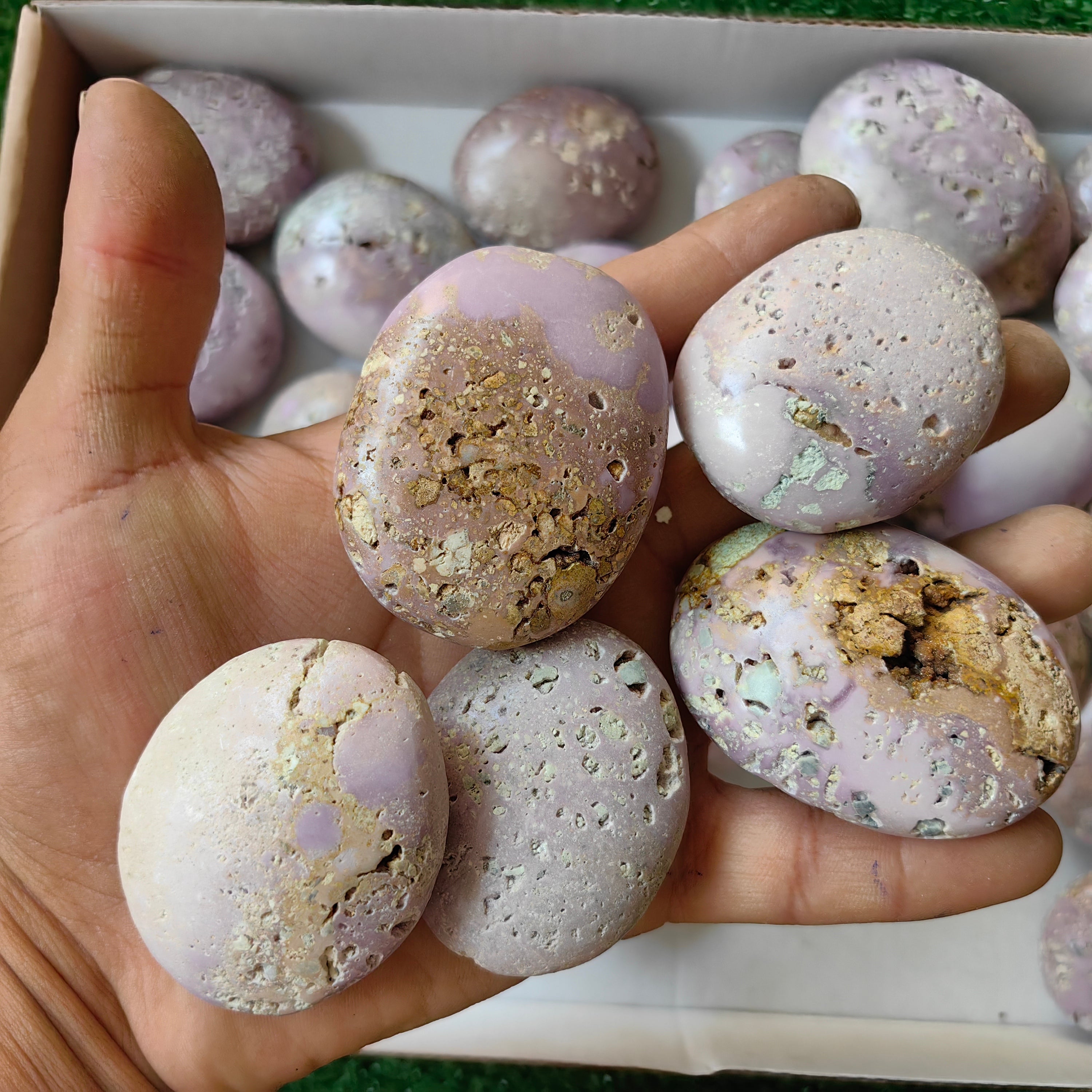 28 pc phosphosiderite drusy palms