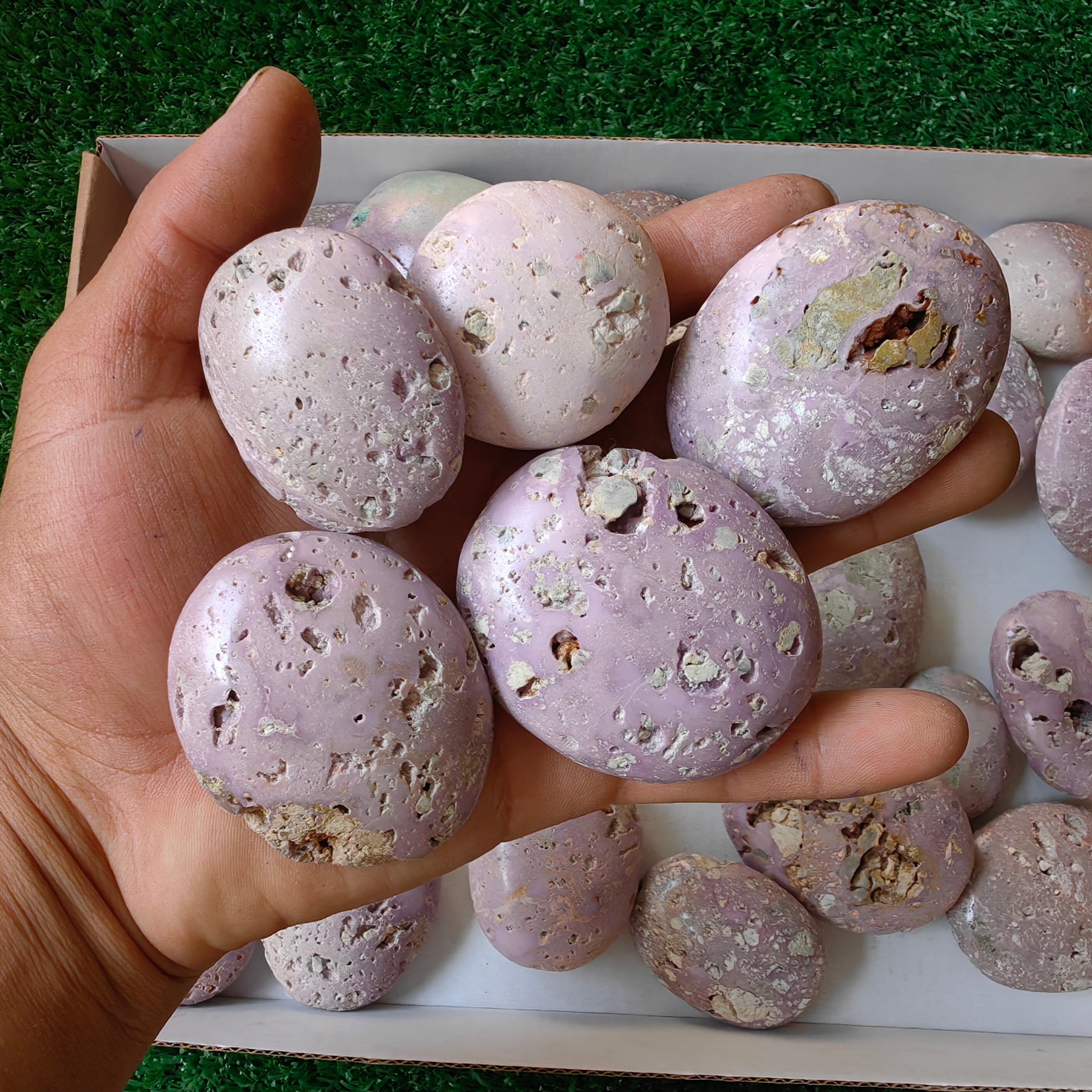 32 pc phosphosiderite drusy palms
